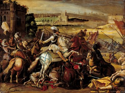 Náboženská válka: „“ Henri IV v bitvě u Arques (21 od French School