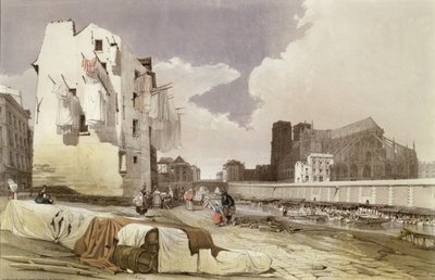Umývačky v Lavoirs na Quai Montebello, kolem roku 1840 od French School
