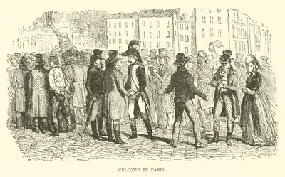 Vítejte v Paříži (rytina) od French School