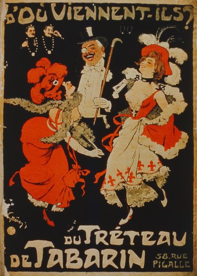 Odkud jsou? Z Treteau de Tabarin, Pigalle, Paříž od French School