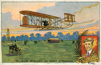 Wilbur Wright při letu v Camp d