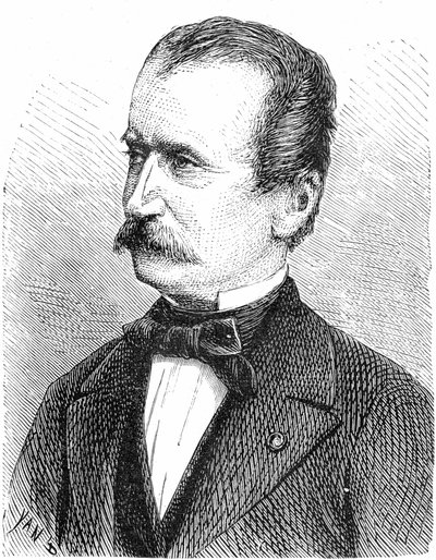 Wilhelm von Engerth (1814-1884) rakouský inženýr (motor), rytina od French School