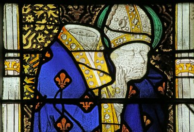 Okno zobrazující St Denis, c.1460 od French School