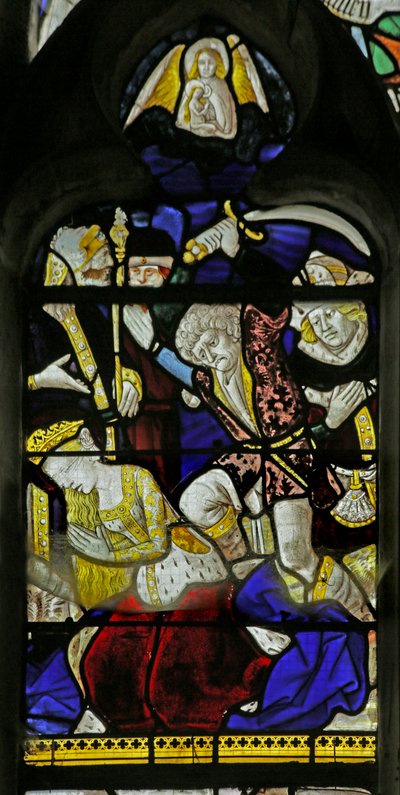 Okno zobrazující popravu svaté Kateřiny, 1460-1470 od French School