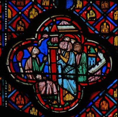Okno w10 Ezekiel mluví k lidem Ez XIV 1 od French School