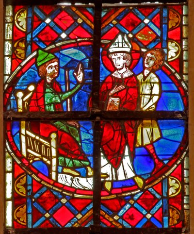 Window w211 zobrazující St Denis je zatčen od French School
