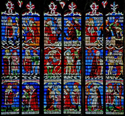 Okno w233 zobrazující okno St Sebastian od French School