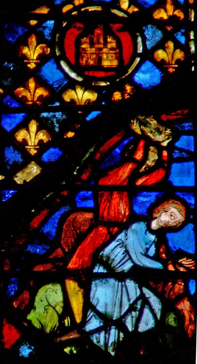 Window w3, který porušuje Sabat, je ukamenován Numb XV 35-36 od French School