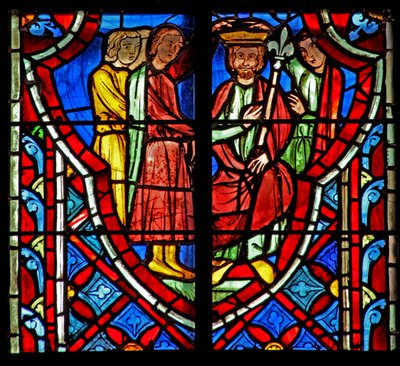 Window w5 Gideon je prohlášen za vládce. Rozhodčí VIII 22 od French School