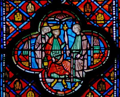 Window w9R Nebuchadnezzar jmenuje Daniela velitelem. Dan II 48 od French School