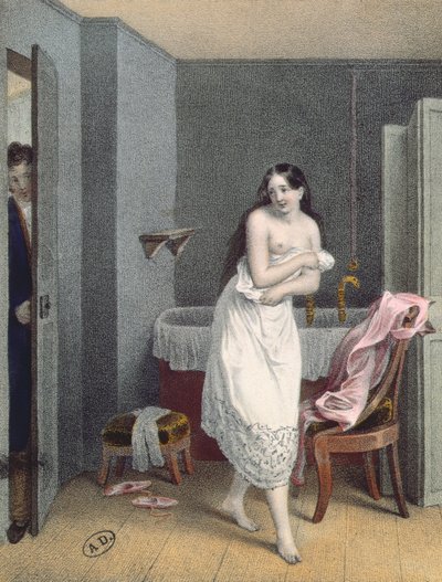 Žena vylézající z vany, c.1825 od French School