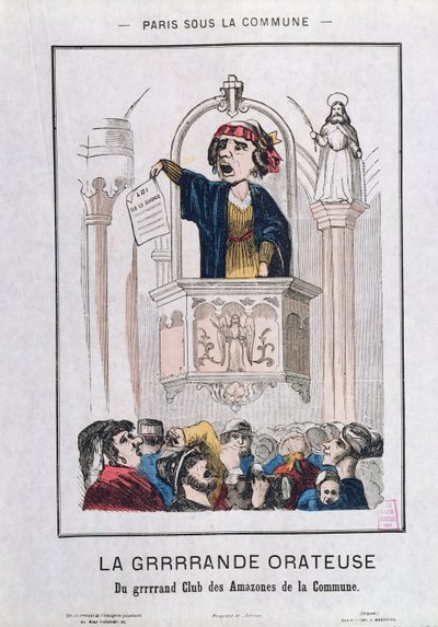 Dámský klub během Komuny, 1871 od French School