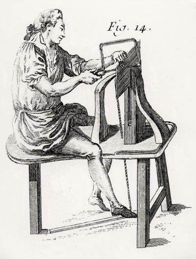 Dřevař, z LArt du Menuisier od Andre Jacob Roubo, hospoda. 1769-74 od French School