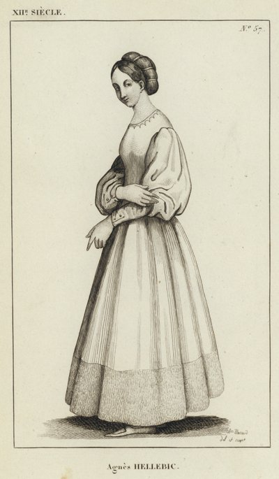 XII Siecle, Agnes Hellebic (rytina) od French School
