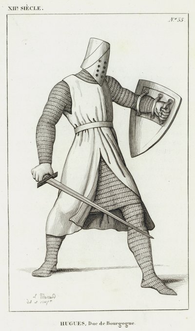 XII. století, Hugh, vévoda z Burgundska (rytina) od French School