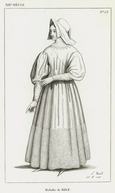XII. století, Mabille de Riez (rytina) od French School