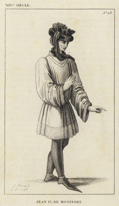 XIV století, Jean IV de Montfort (rytina) od French School