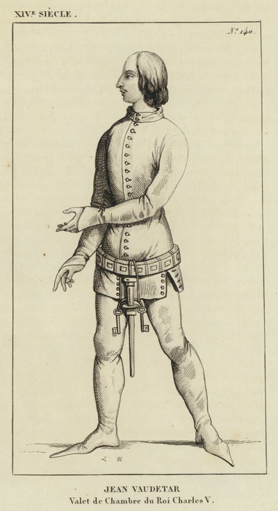 XIV století, Jean Vaudetar, Valet de Chambre krále Karla V. (rytina) od French School