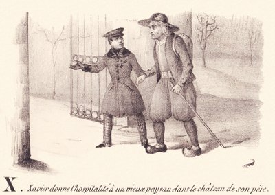 X: Xavier poskytuje pohostinství starému rolníkovi na zámku jeho otce. od French School