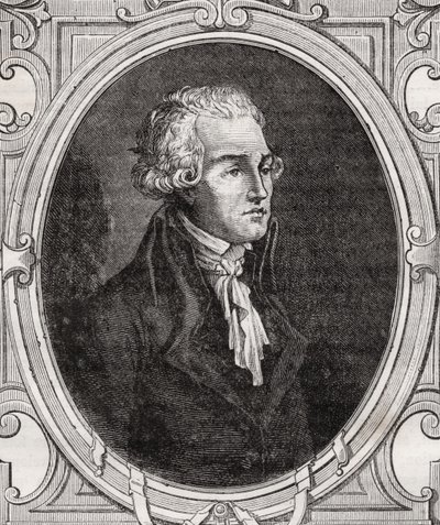 Mladý Robespierre z „Histoire de la Revolution Francaise“ od Louise Blanca (1811-82) od French School