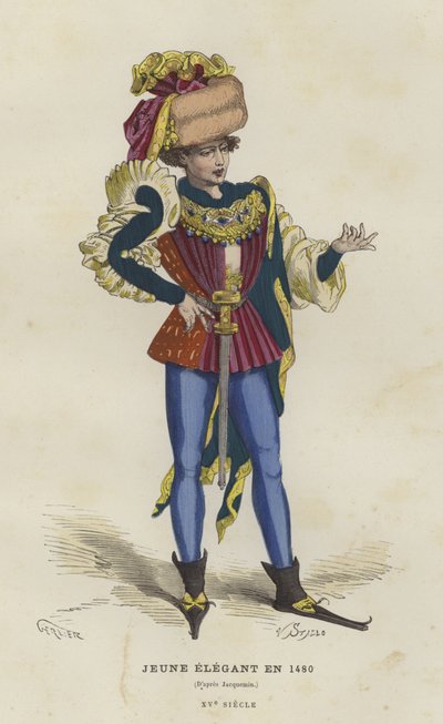 Mladý dandy, 1480 od French School