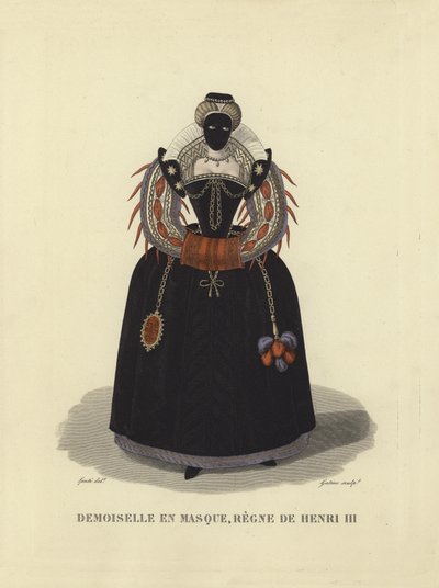 Mladá dáma v masce, vláda Jindřicha III Francie od French School