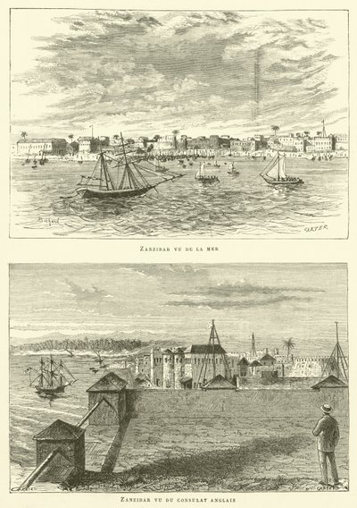 Zanzibar (rytina) od French School