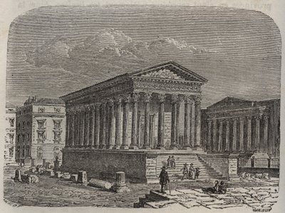Obálka Carree de Nimes – Francie, Languedoc-Roussillon, Gard – rytina „“ Histoire de France““ od Victora Duruye (1811-1894) – 1882 od French School