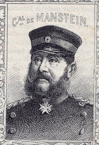portrét pruského generála Hugo von Obernitze - 1870-71 (rytina) od French School