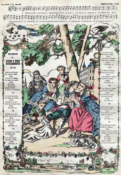 kolo Guilleriho. Obrázek Epinal z 19. století od French School