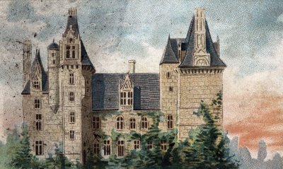 pohled na hrad Montigny-le-Ganelon (Montigny le ganelon) (Eure et loir). od French School