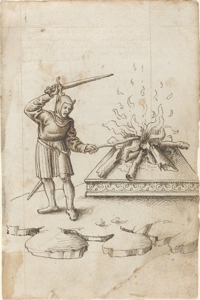 "Nepíchejte mečem do ohně" [fol. 20 recto] od French early 16th Century