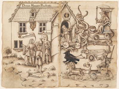 „Nevracejte se, když dorazíte na konec“ [fol. 26 verso / 27 recto] od French early 16th Century