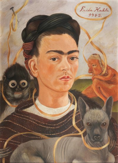 Autorretrato s changuito od Frida Kahlo