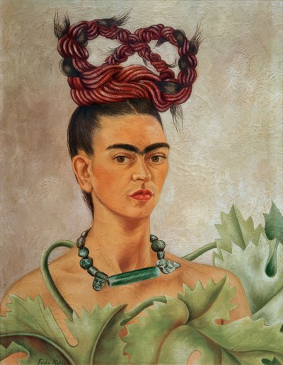 Autoportrét s talířem od Frida Kahlo
