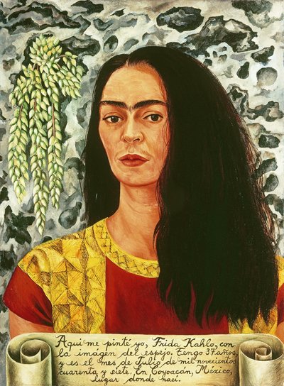 Autoportrét s rozpuštěnými vlasy; Autorretrato con Pelo Suelto od Frida Kahlo