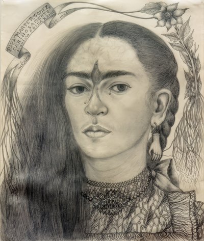 Autoportrét věnovaný Marte R. Gómezovi od Frida Kahlo