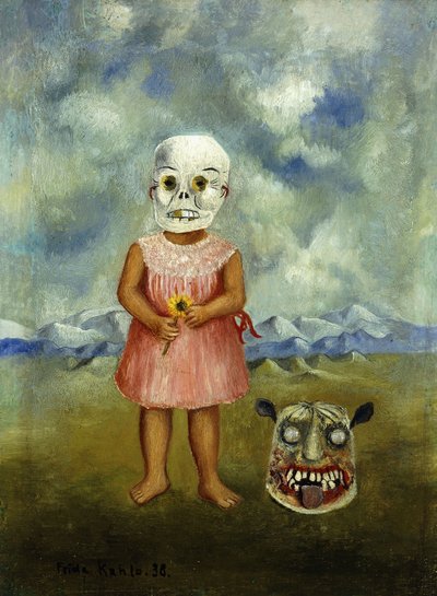 Hraje si sama aneb Dívka s maskou smrti; Ella Juega Sola aneb Nina s maskou smrti od Frida Kahlo