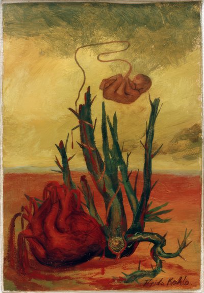 Bez názvu (srdce, kaktus a plod) od Frida Kahlo