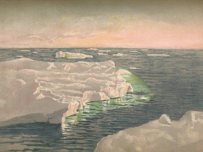 Při západu slunce, 22. září 1893. Vodová kresba, 1893, 1897 od Fridtjof Nansen