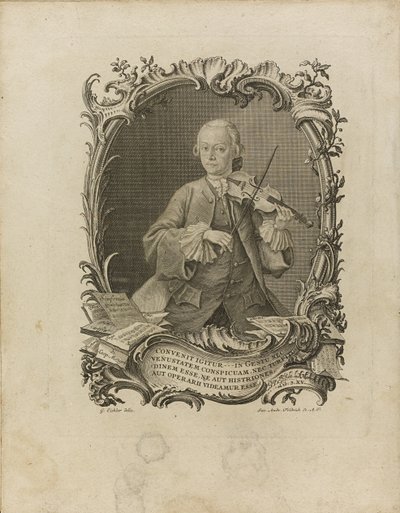 Leopold Mozart. Frontispis pokusu o důkladného učitele houslí, 1756 od Friedrich
