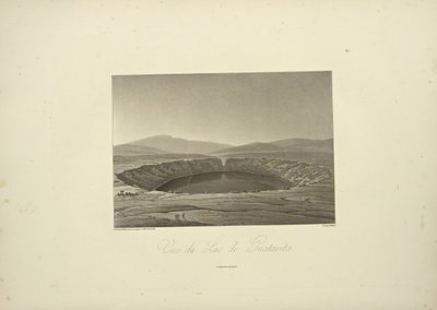 Pohled na jezero Guatavita, kreslil Thibaut, ryl Bouquet, ilustrace z „Pohledy na Kordillery a památky domorodých národů Ameriky“ od Alexandra von Humboldta a Aime Bonpland od Friedrich Alexander Baron von (after) Humboldt