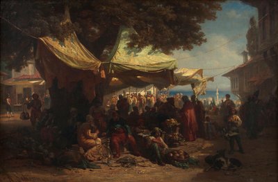 Konstantinopolský trh od Friedrich Alois Schönn