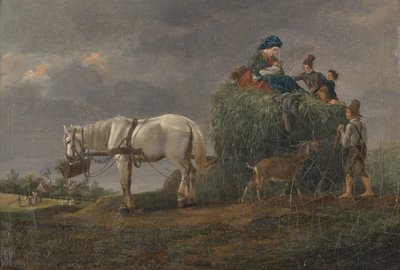 Vůz sena od Friedrich August Mathias Gauermann