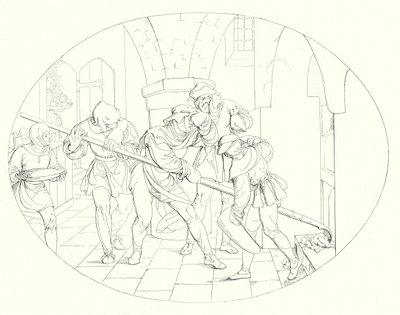 Ilustrace k Schillerově Lied von der Glocke, aneb The Song Of The Bell (rytina) od Friedrich August Moritz Retzsch