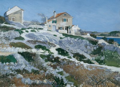 Rybářské domy na Lussinu od Friedrich Beck