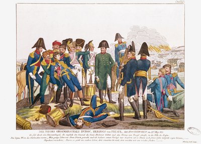 Smrt maršála Duroca v bitvě u Budyšína, 22. května 1813 od Friedrich Campe