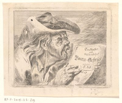 Busta starého farmáře s brožurou v rukou od Friedrich Christian Gottlieb Geyser (possibly)