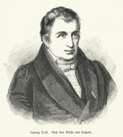 Ludwig Tieck , německý básník a kritik (litho) od Friedrich Eduard Eichens