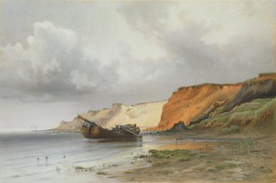 Vrak plachetnice u ostrova Rujána, kolem roku 1890 od Friedrich Emil Neumann